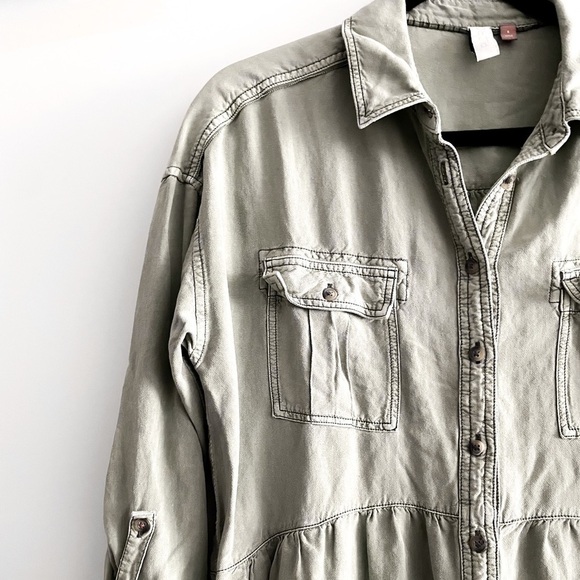 Pilcro Anthropologie Tiered Button Down Dress - Picture 4 of 12